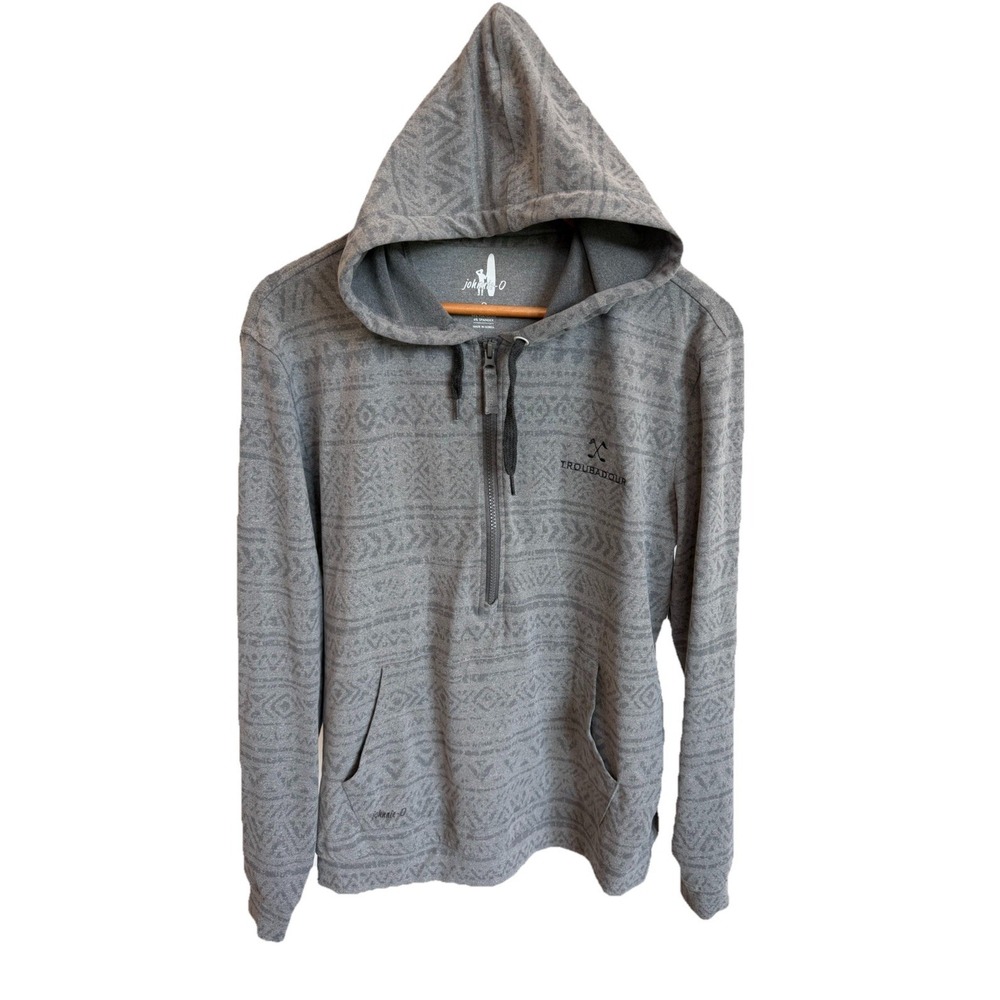 Johnnie O Hoodie Troubadour Golf Course Performance Pullover 1/4 Zip Sweater Sm